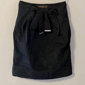 Black Louis Vuitton bow detail skirt